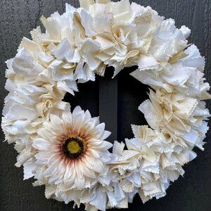 Handmade Cotton Fabric Wreath